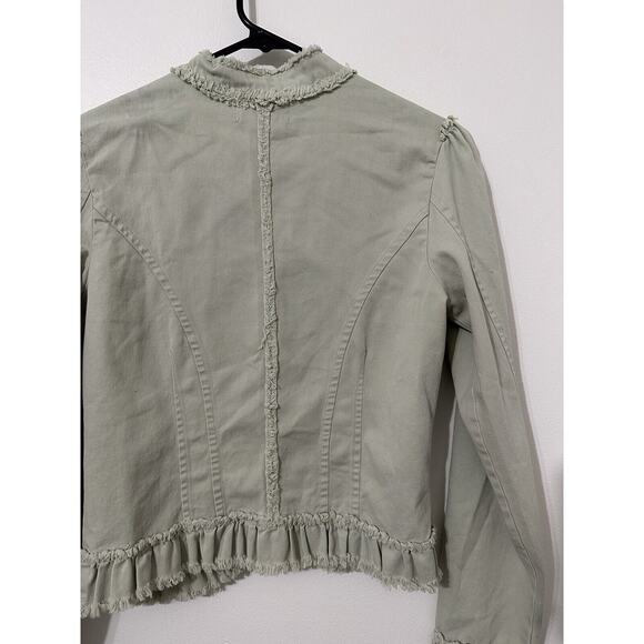 Agapo Woman's Green Waist Jacket Small Metal Button - Picture 6 of 7